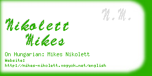 nikolett mikes business card